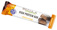 Bio Protein Riegel sunny orange in Zartbitterschokolade Vorderansicht